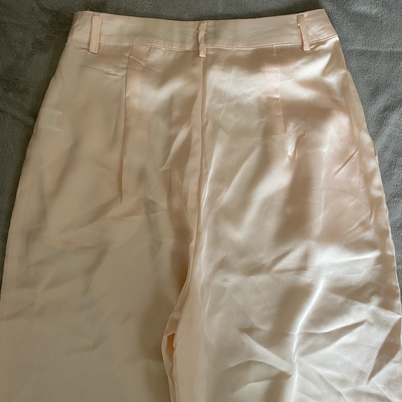 Champagne Satin Straight Leg Pants - Picture 5 of 5